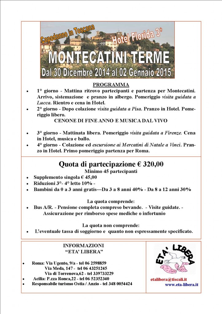 Capodanno a Montecatini